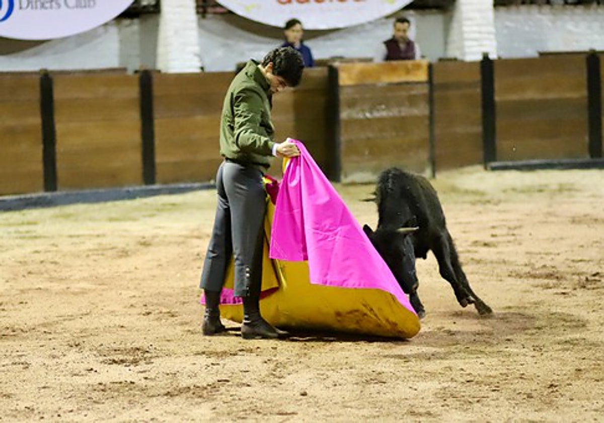 Pablo Aguado en un tentadero