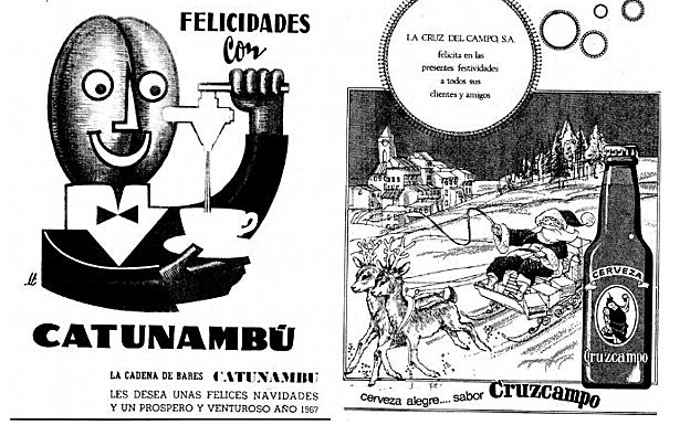 Catunambú y Cruzcampo son dos de las marcas más destacadas que se anunciaron entonces