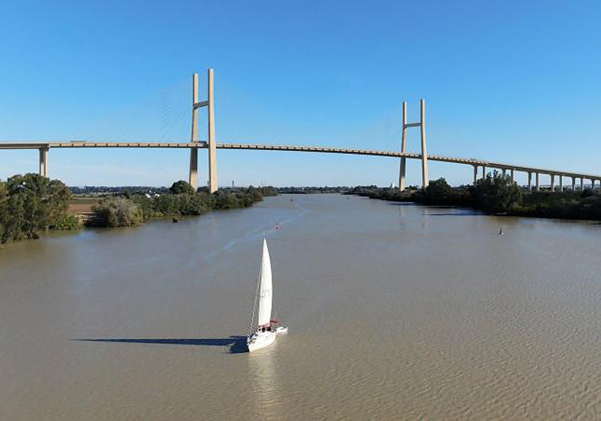 Recreación de un puente sobre el Guadalquivir