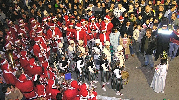 Los Pastores de la Cabalgata de Herrera en un momento del recorrido de 2023
