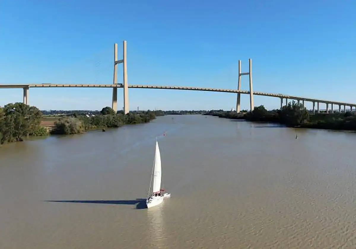 Recreación de un puente sobre el Guadalquivir