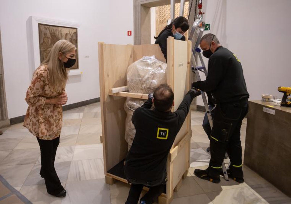 Traslado de piezas del Museo Arqueológico