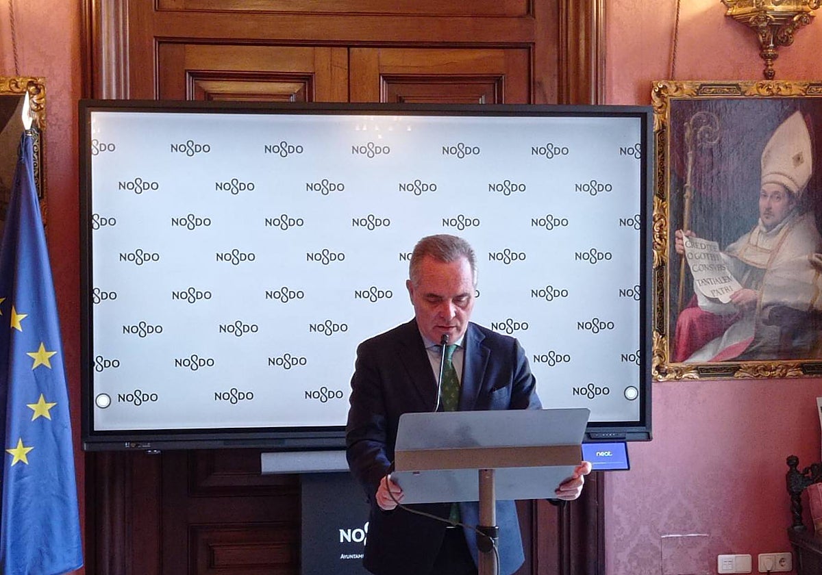 Juan Bueno en la rueda de prensa celebrada este jueves en el Consistorio