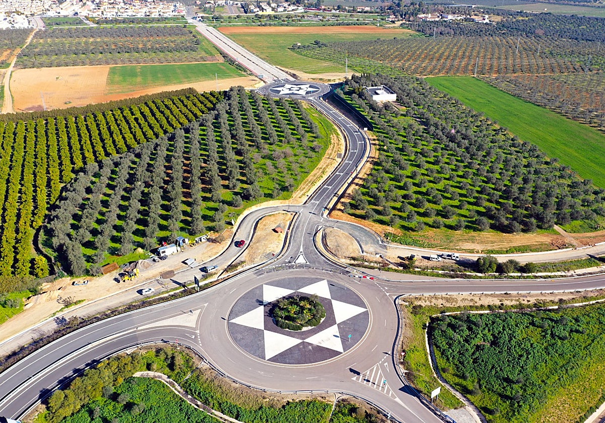 Rotondas de la conexión de Espartinas con la A-49