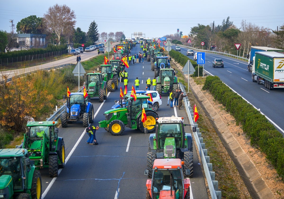 Protestas de agricultores en la AP4