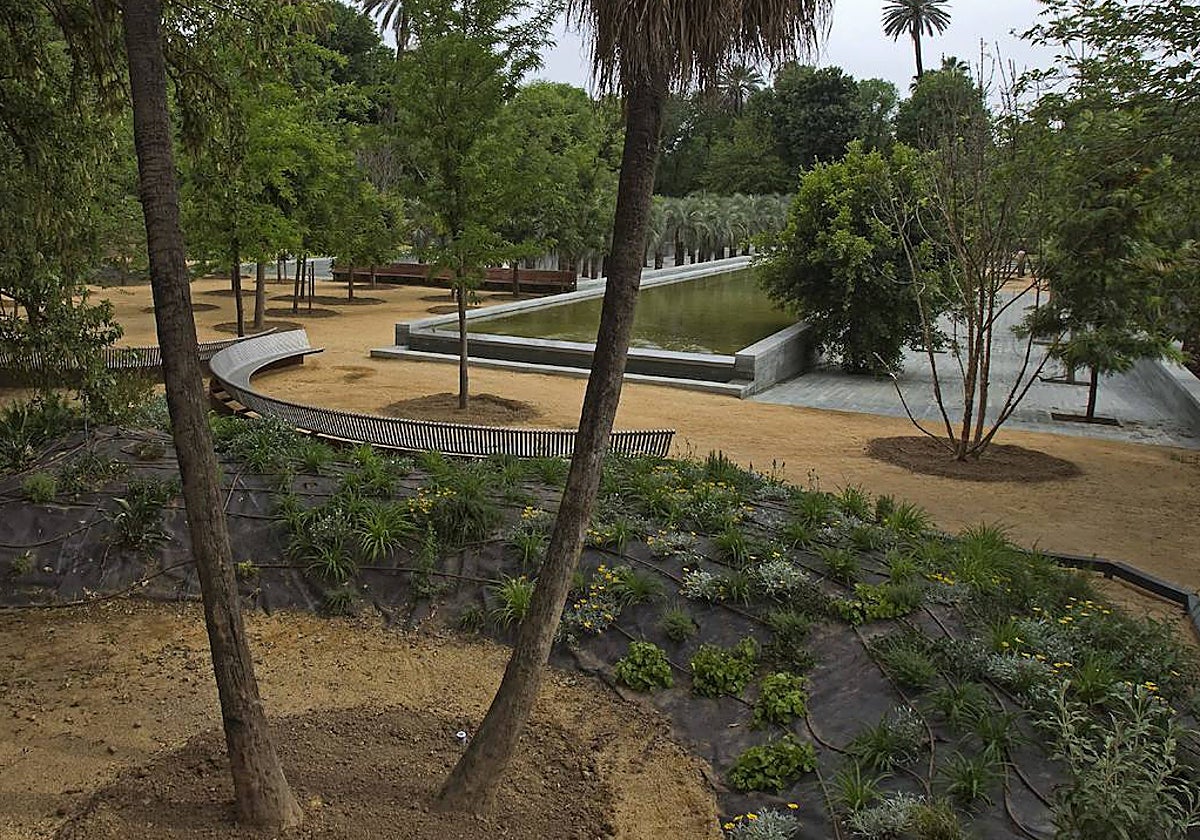 Imagen interior de los jardines del Palacio de San Telmo