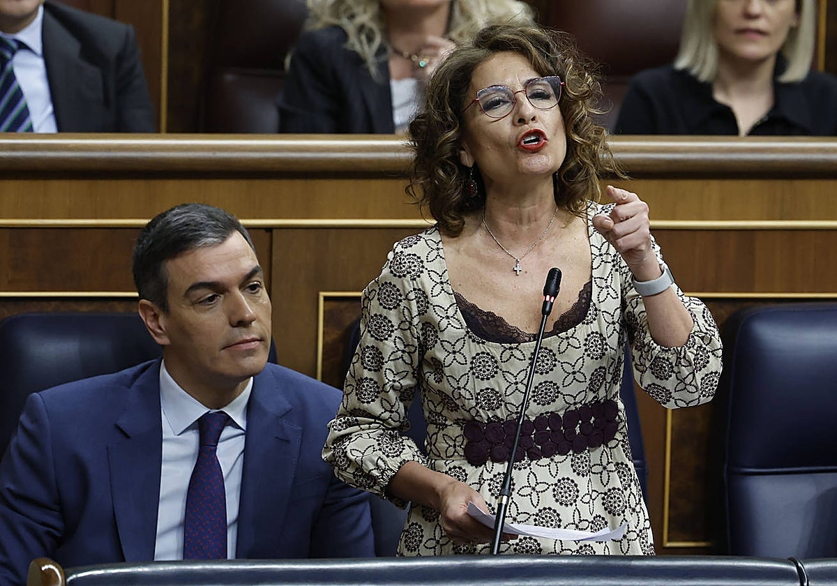 María Jesús Montero, en la mañana de este miércoles en el Congreso de los Diputados