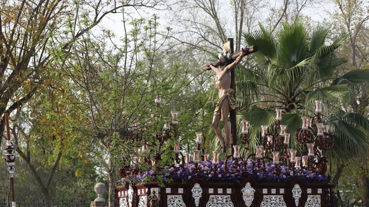 El Cristo de El Perdón, de la hermandad de Los Muchachos de Consolación, es una de las imágenes más valiosas de la Semana Santa de Utrera