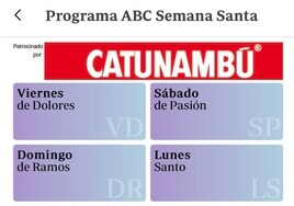 Ya está disponible en la app de ABC el programa de la Semana Santa de Sevilla 2024: toda la información en tiempo real