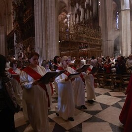 Celebración de los oficios del Jueves Santo en la Catedral de Sevilla