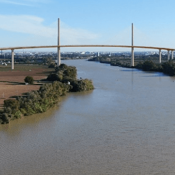 Las obras del puente de la SE-40 darán comienzo en 2026: «Tendrá el tercer gálibo más grande del mundo»