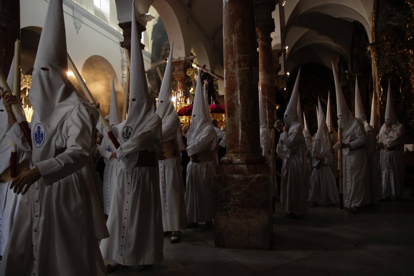 Salida de la hermandad de la Candelaria en la Semana Santa de Sevilla 2024