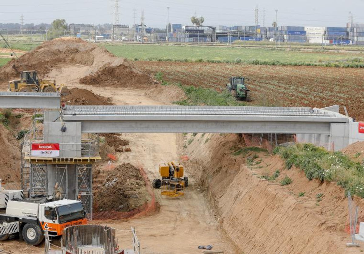 Avance del ramal técnico de la obra del metro de Sevilla