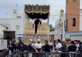 Las curiosas imágenes del rodaje de una serie de HBO ambientada en la Semana Santa de Morón de la Frontera