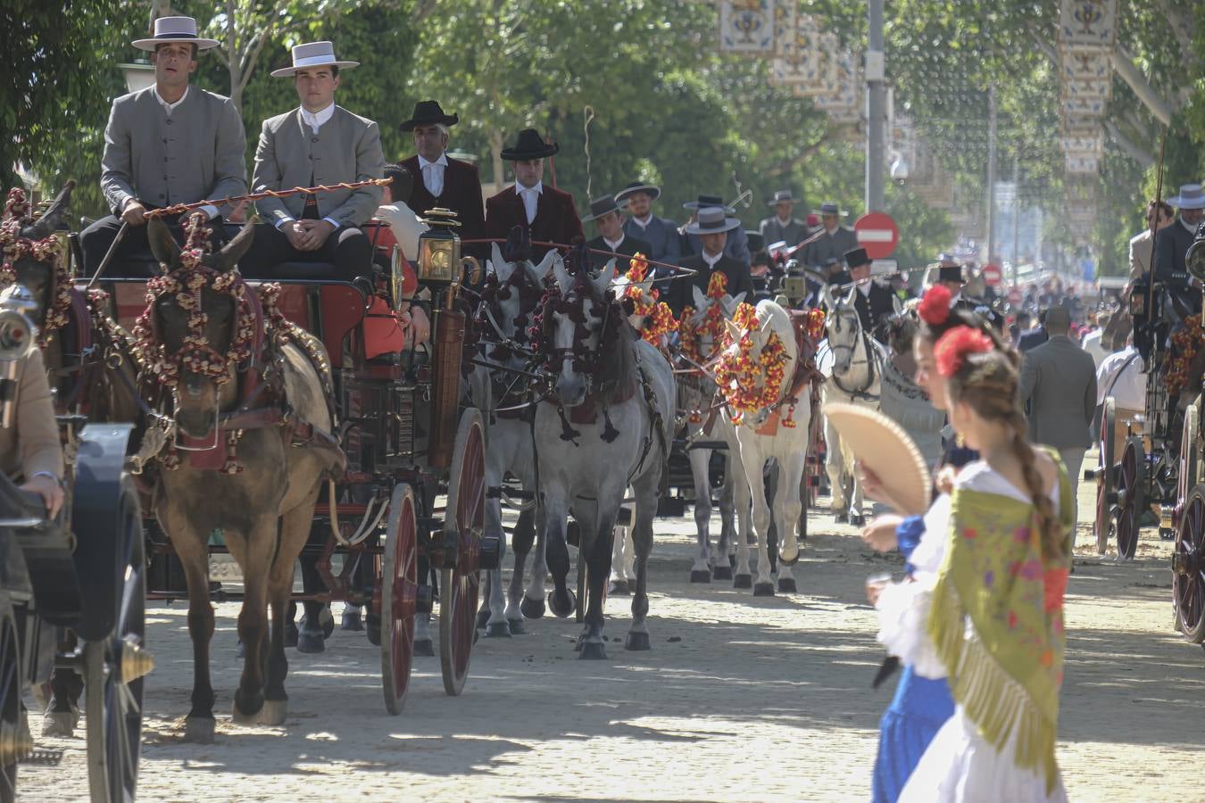 Ambiente en el real durante el domingo de Feria
