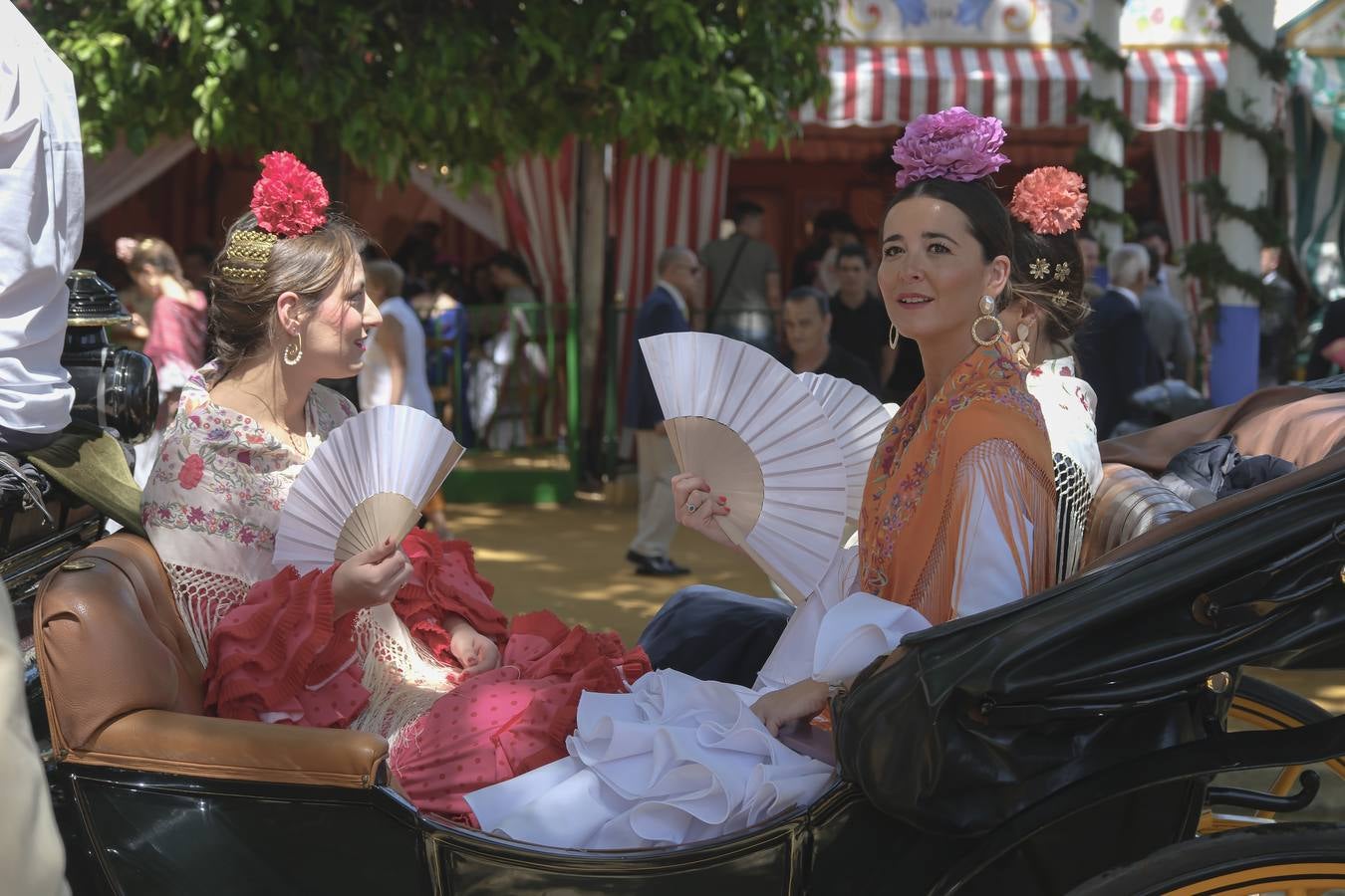 Ambiente en el real durante el domingo de Feria