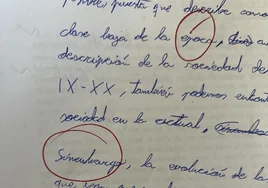 'A dicho', 'sinenbargo' o 'españa', los errores más comunes entre los alumnos de Bachillerato