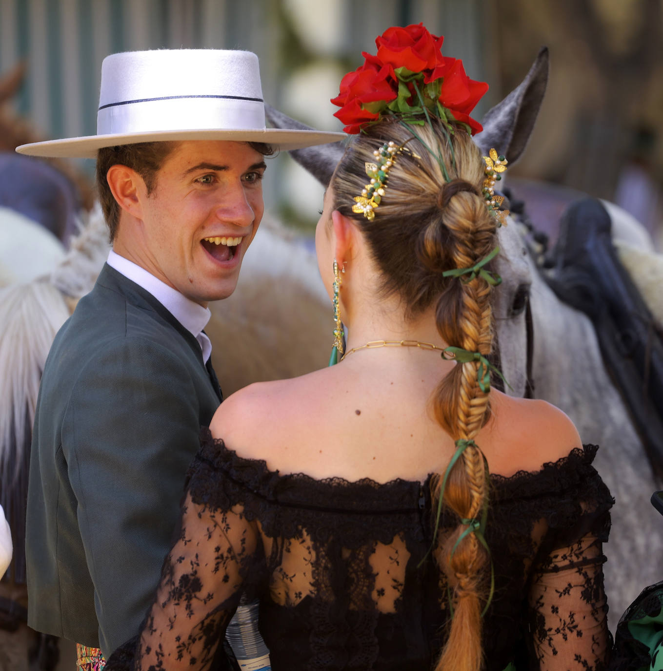 Ambiente durante el martes en la Feria de Sevilla de 2024