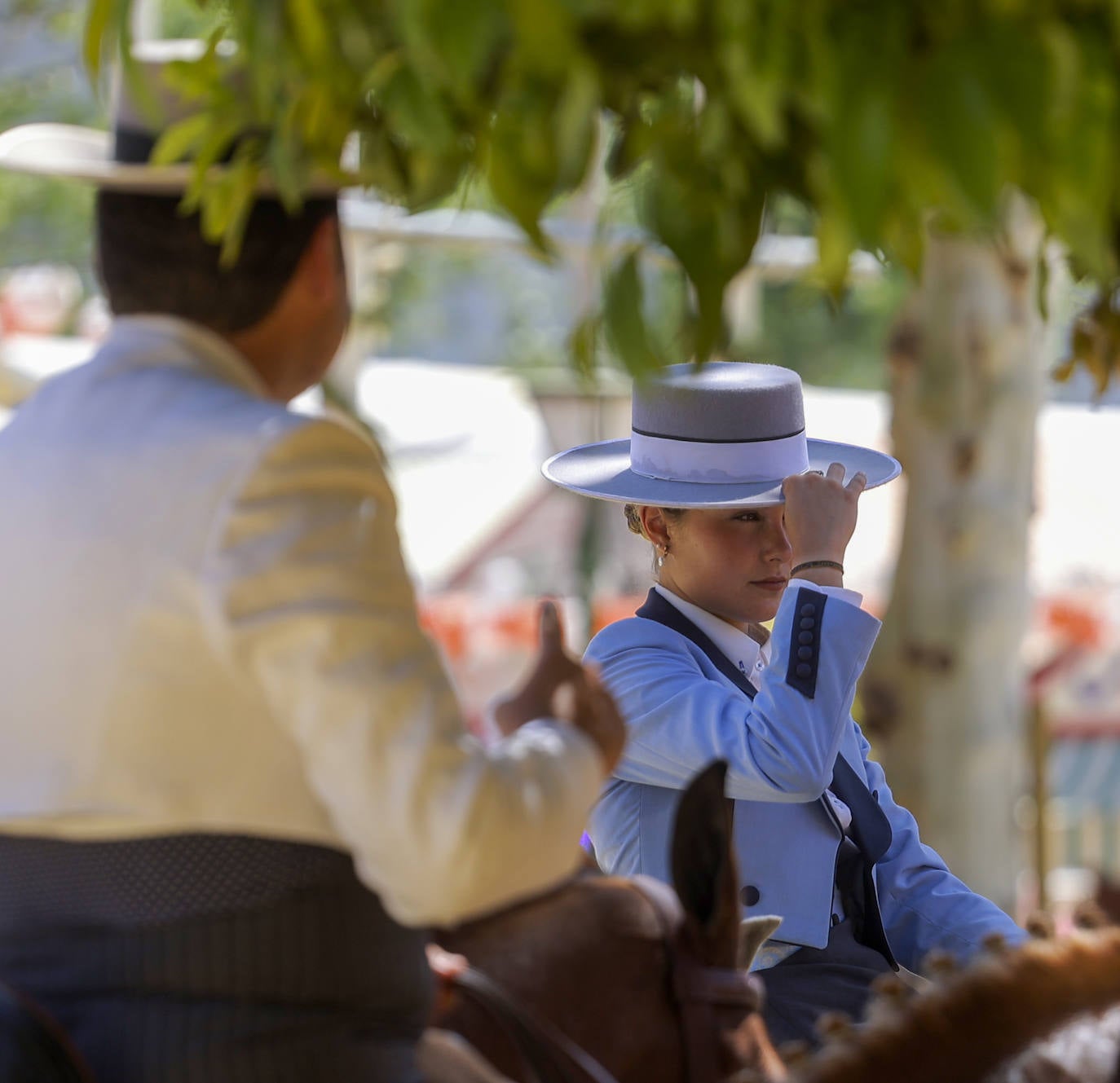 Ambiente durante el martes en la Feria de Sevilla de 2024