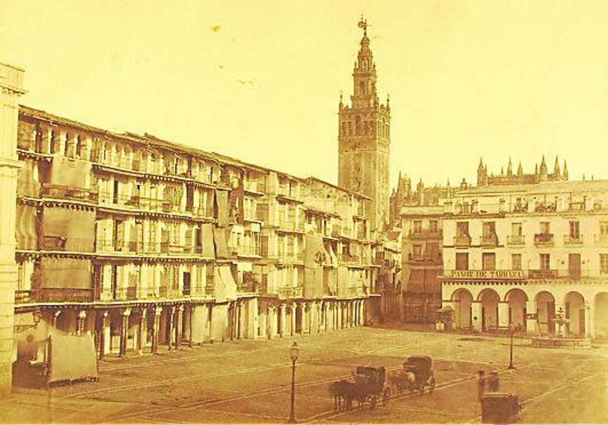 La plaza de San Francisco cuando se denominaba de Isabel II a mediados del siglo XIX