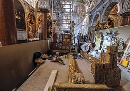 Aparece el sanctasanctórum del templo judío en Santa María la Blanca