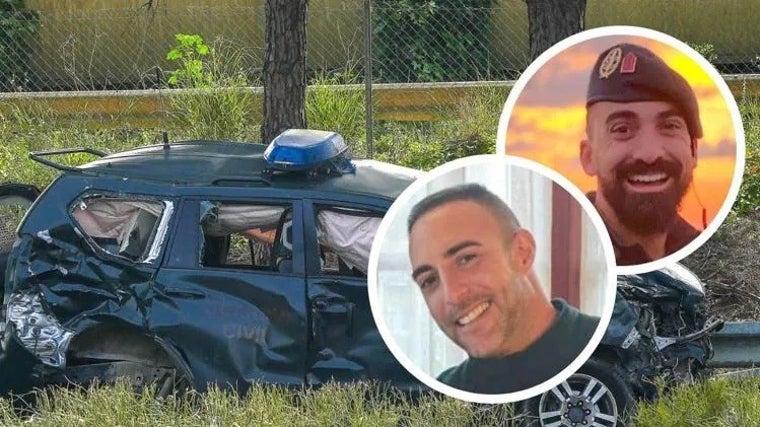 Los compañeros de Alberto que murieron en el accidente y el estado en el que quedó uno de sus vehículos