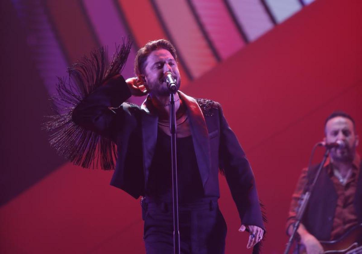 Manuel Carrasco, durante su último concierto en Sevilla