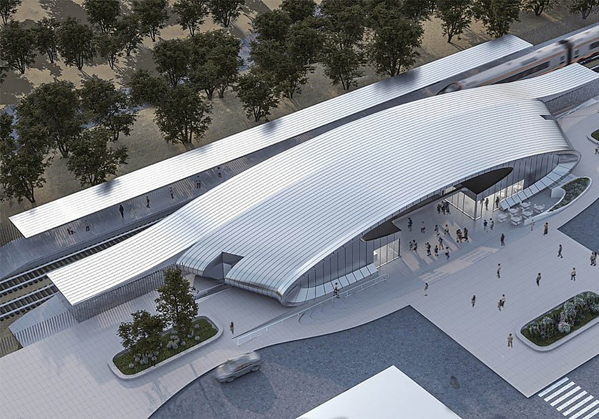 Imagen en realidad virtual del proyecto de la estación de cercanías proyecta para la localidad nazarena