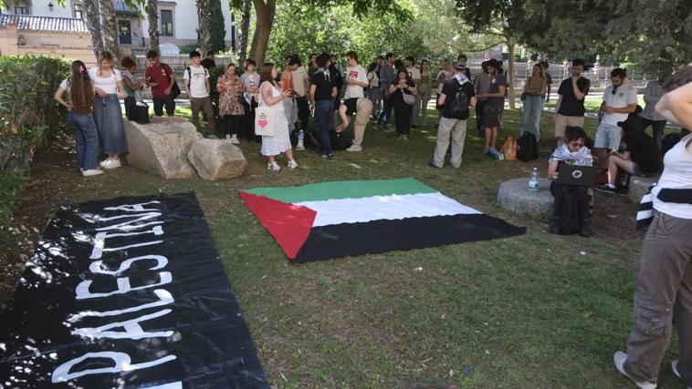 Un centenar de estudiantes intenta tomar la Universidad de Sevilla y acampa frente al Rectorado