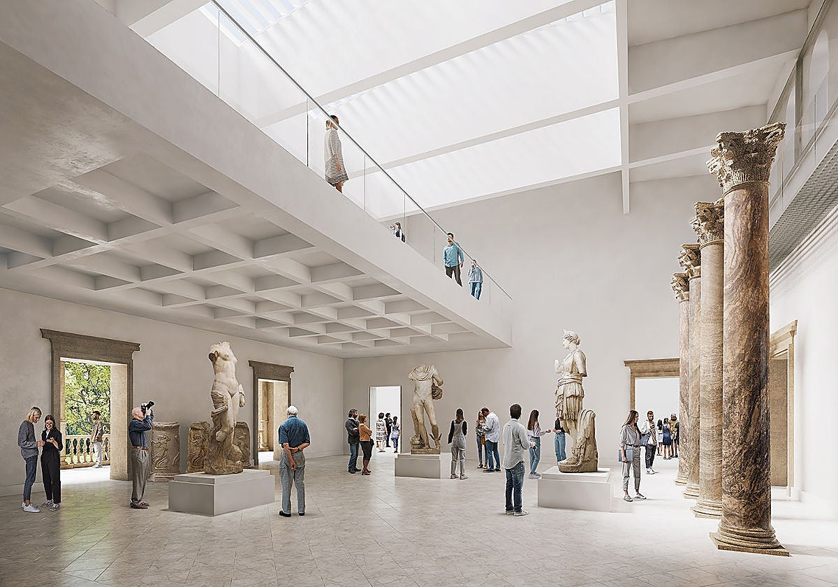 Imagen virtual sobre cómo quedará una de las salas del Arqueológico tras la reforma