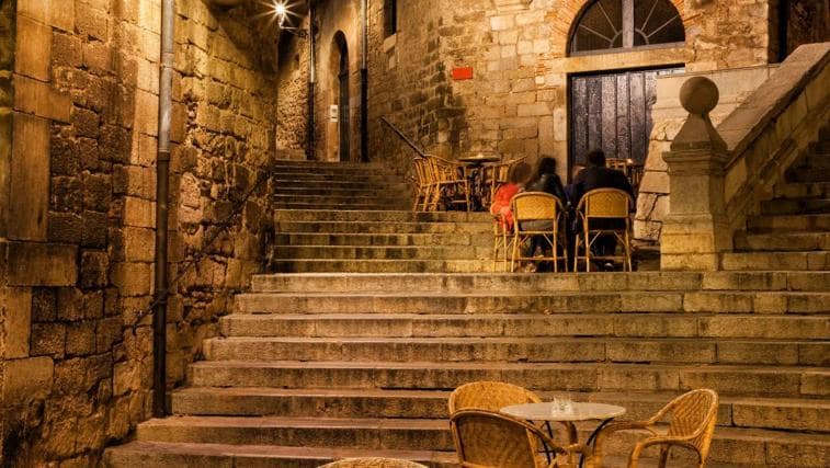 Escaleras Pujada de Sant Domenec en Girona
