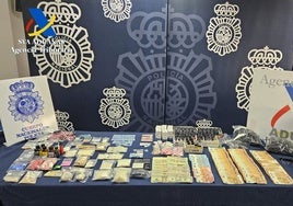 Material incautado por la Policía Nacional