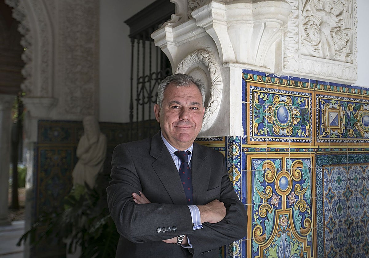 José Luis Sanz, en el recientemente reformado Pabellón de Telefónica