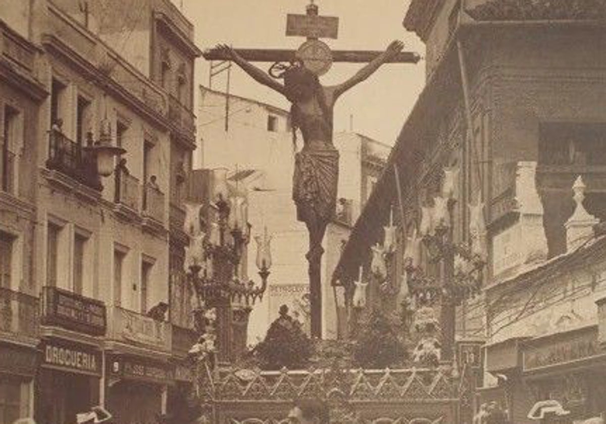 El antiguo Cristo de San Agustín en una imagen de archivo