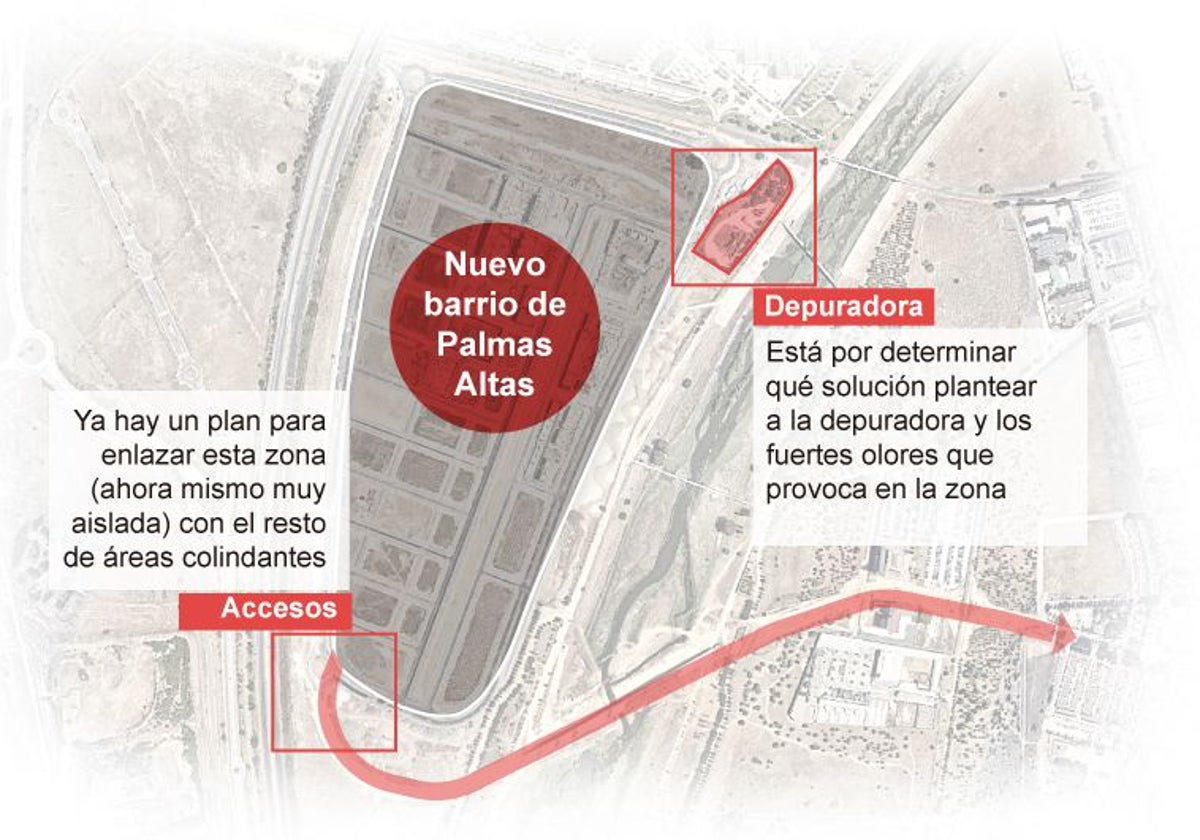 Gráfico con las principales carencias de los terrenos de Palmas Altas