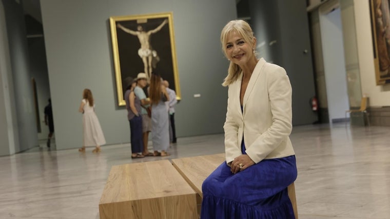 La consejera de Cultura y Deportes, Patricia del Pozo, en una sala del Museo de Bellas Artes de Sevilla