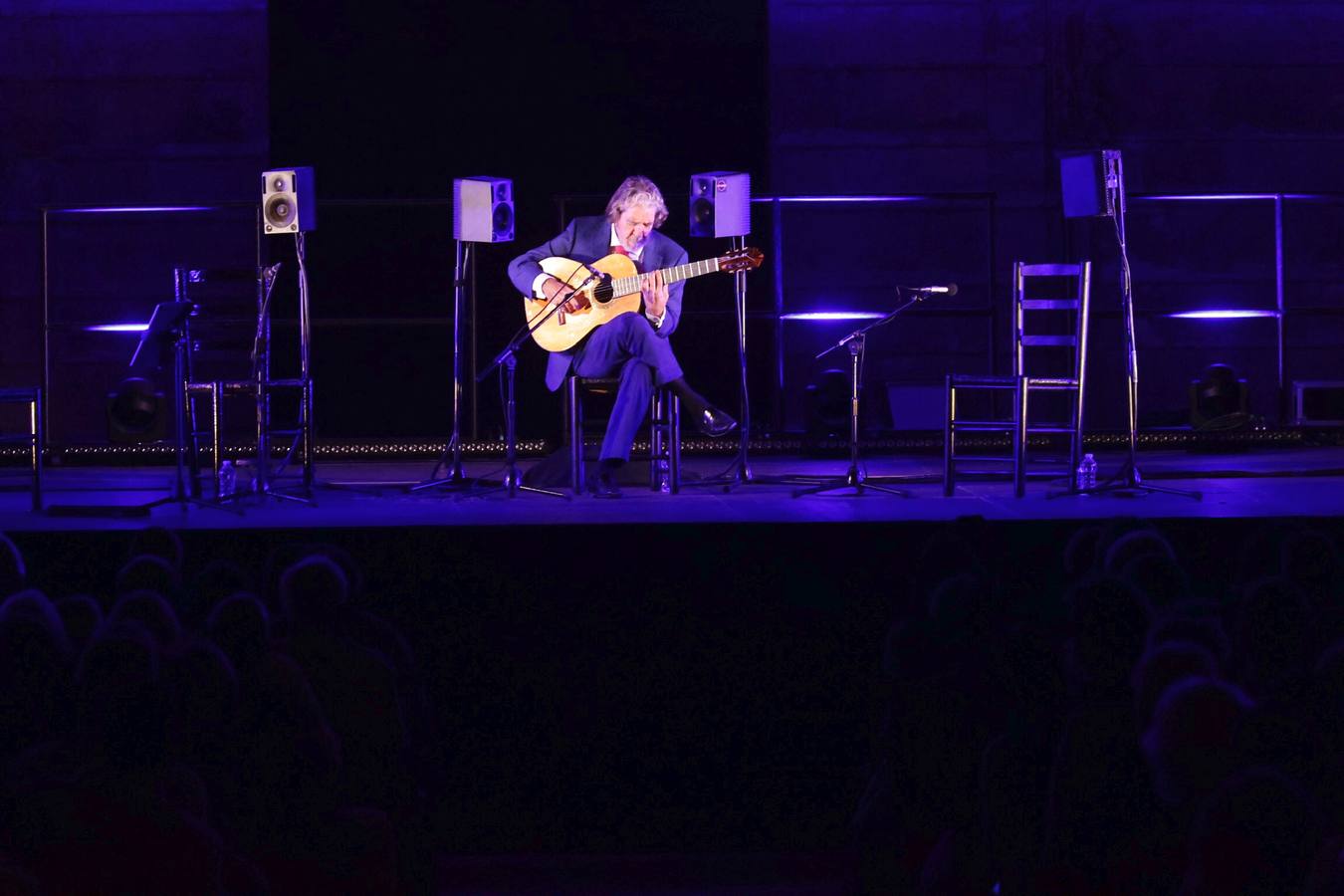 Un momento del concierto de guirtarra de Riqueni, dentro de la Bienal de Flamenco sevillana