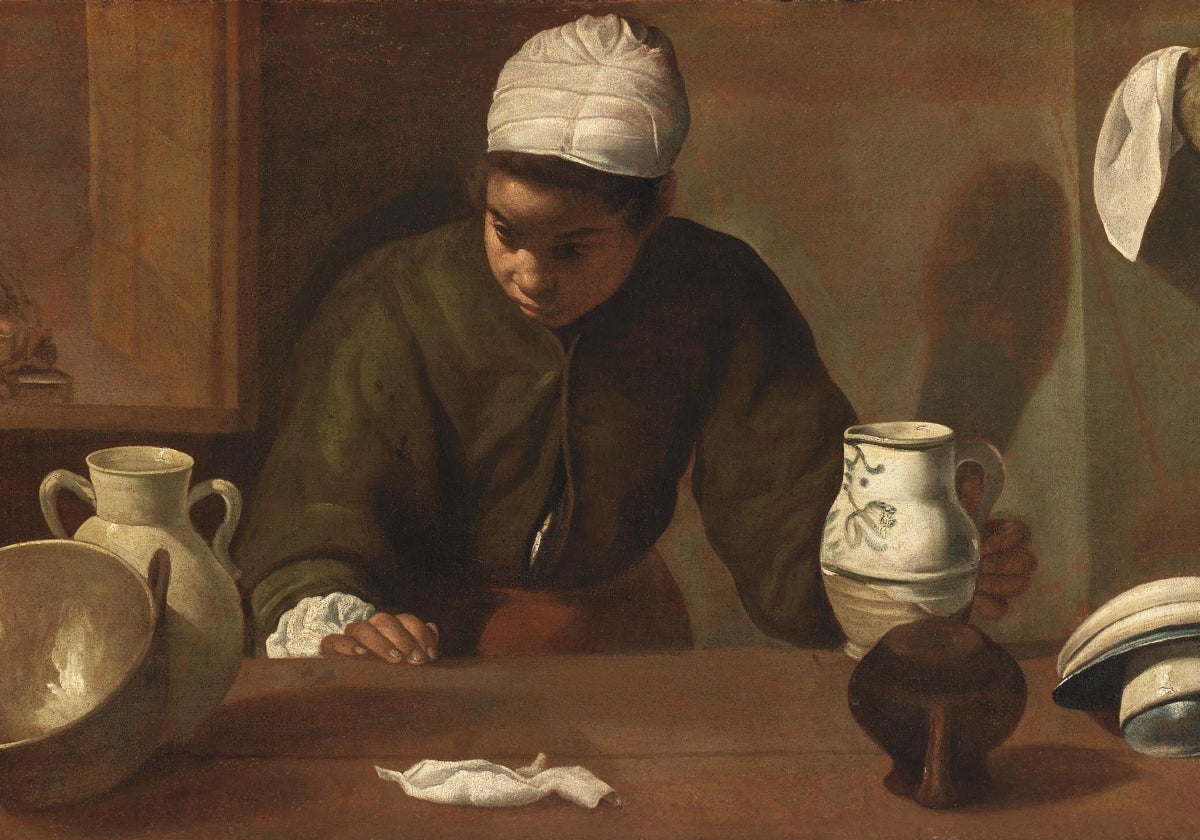 Diego Velázquez. La cena de Emaús. La Mulata. Hacia 1618. National Gallery. Dublín. Wikimedia Commons