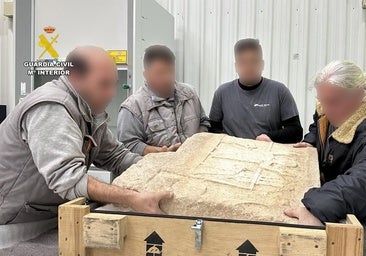 La Guardia Civil recupera un friso paleocristiano expoliado en un pueblo de Sevilla