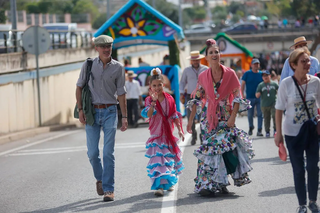 Uno de los momentos de la romería este domingo de la Virgen de Valme, acompañada de carrozas y fieles