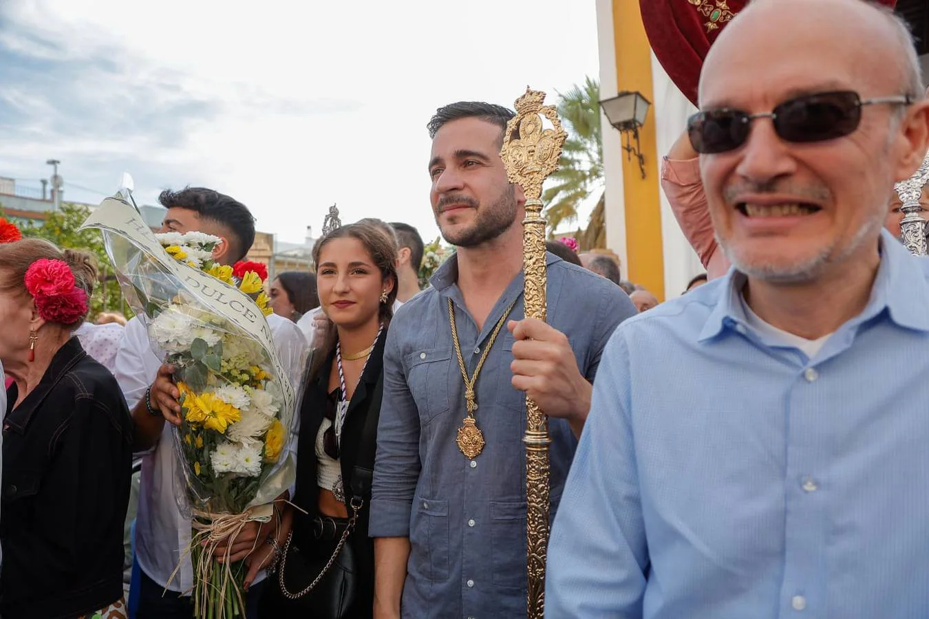 Uno de los momentos de la romería este domingo de la Virgen de Valme, acompañada de carrozas y fieles