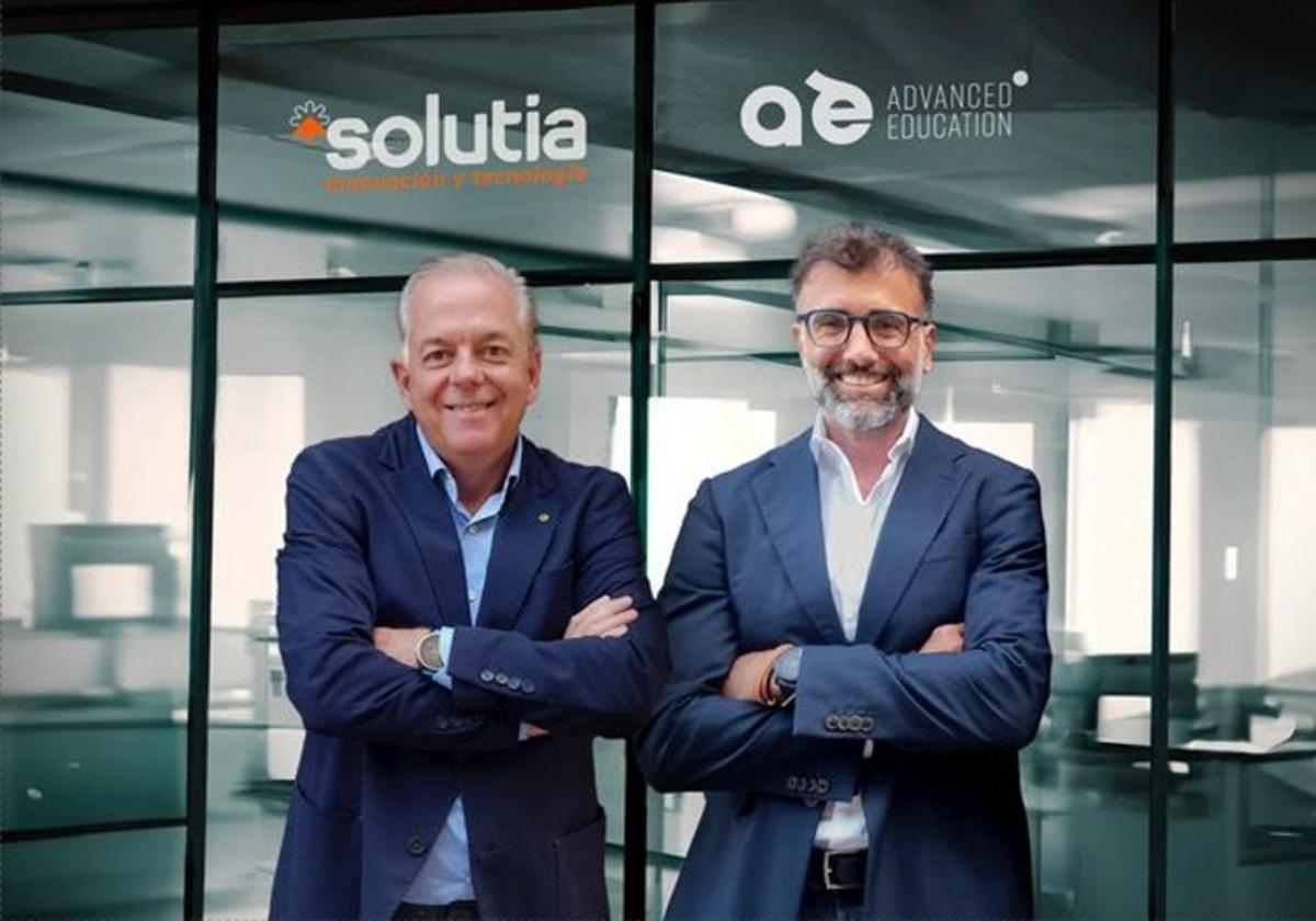 Valentín Rangel, presidente de Grupo Solutia y Fernando Rodríguez, CEO de Grupo Advanced Education
