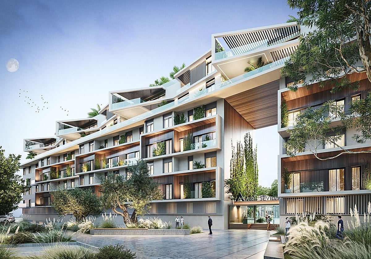 Recreación del nuevo 'Residencial Artillería' en el barrio de Nervión