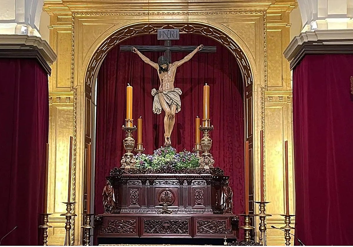 El Cristo de la Buena Muerte de los Estudiantes en la capilla de la Universidad