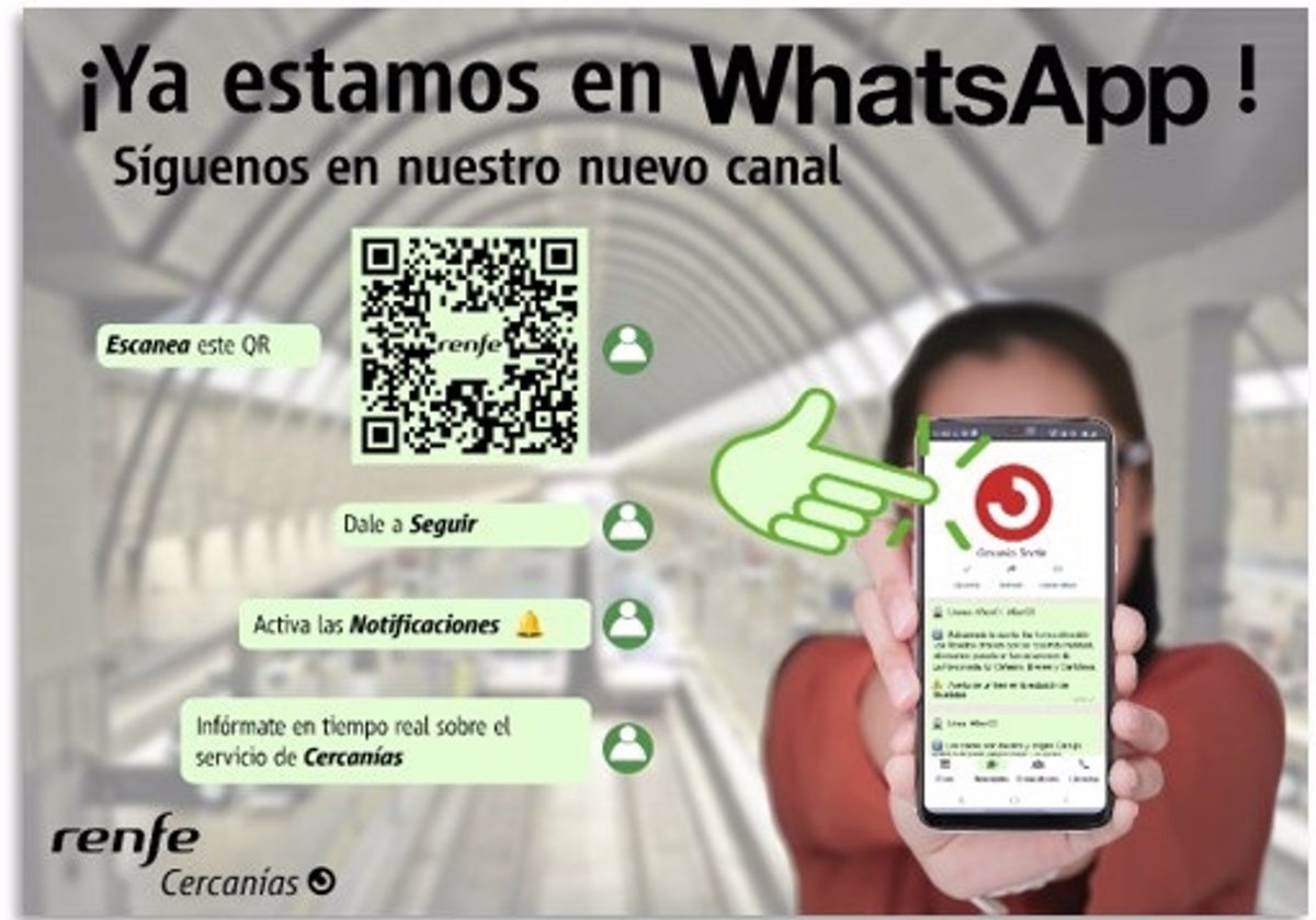 Así es el método para adherirse al nuevo canal de WhatsApp sobre los Cercanías de Sevilla