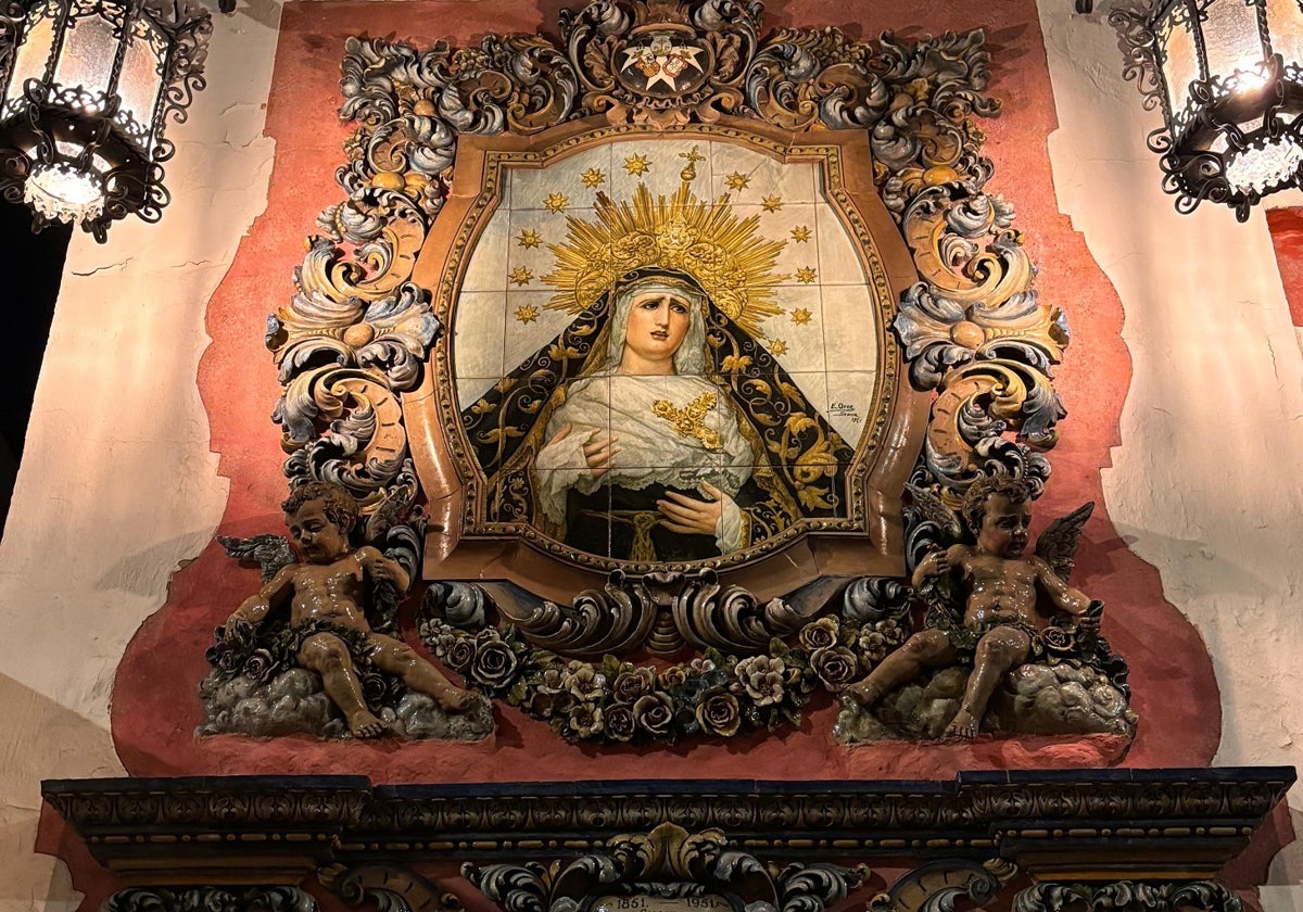 Retablo cerámico de la Soledad de San Buenaventura