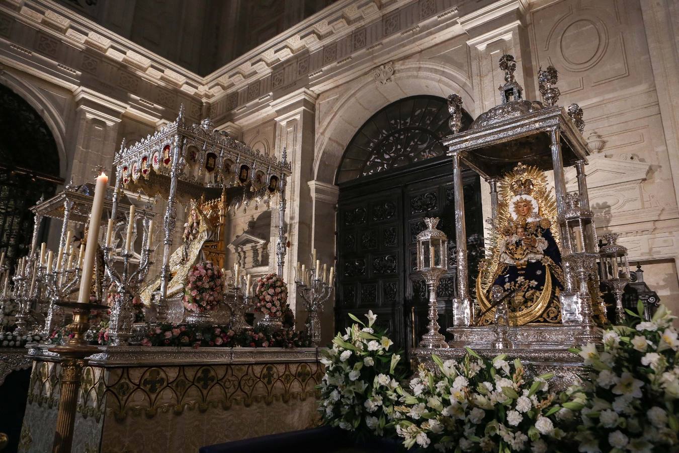 Las Vírgenes de Setefilla, Valme y Consolación lucen en sus pasos antes de la Magna del domingo