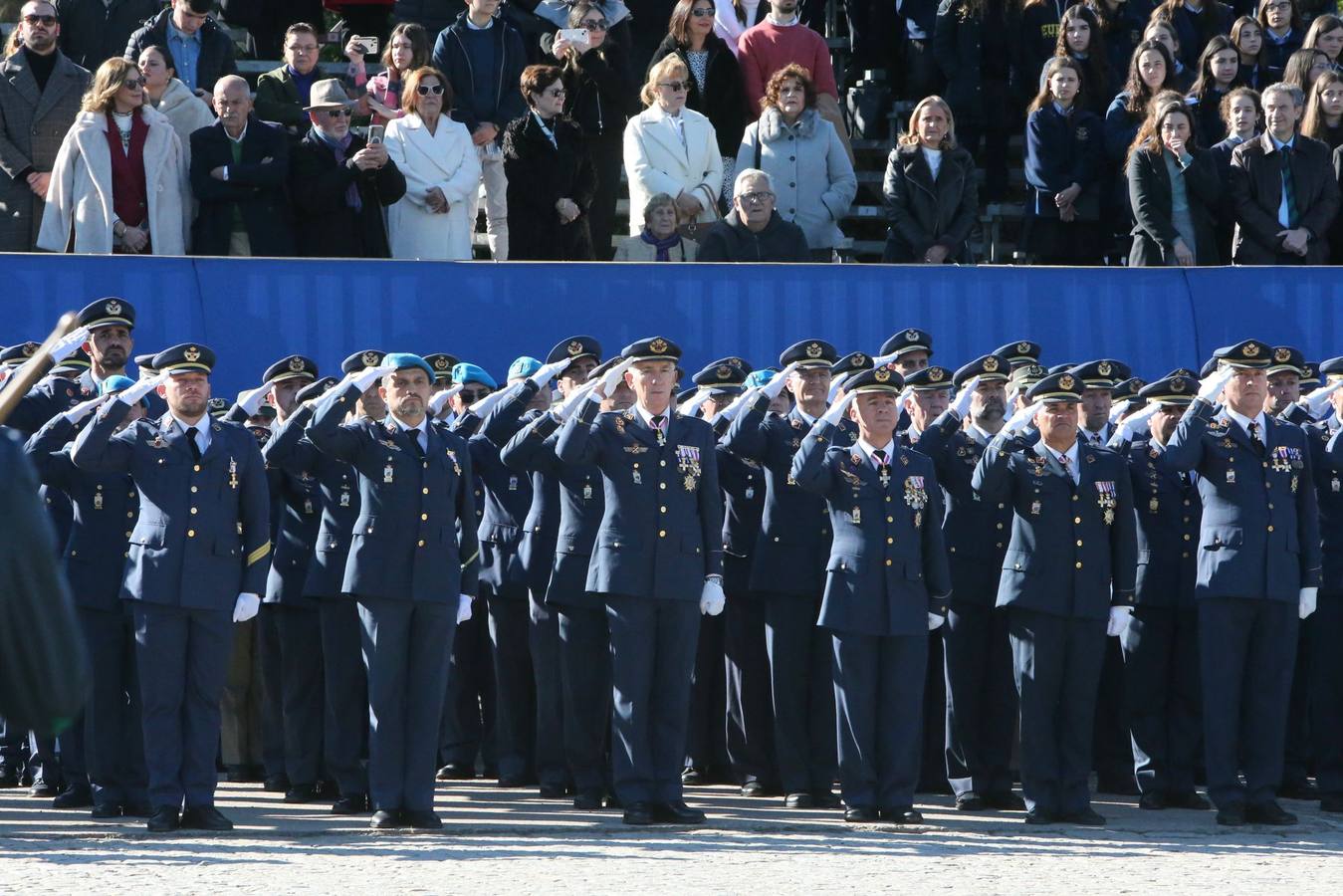 Un momento del acto militar celebrado este martes en el Acuartelamiento Aéreo de Tablada