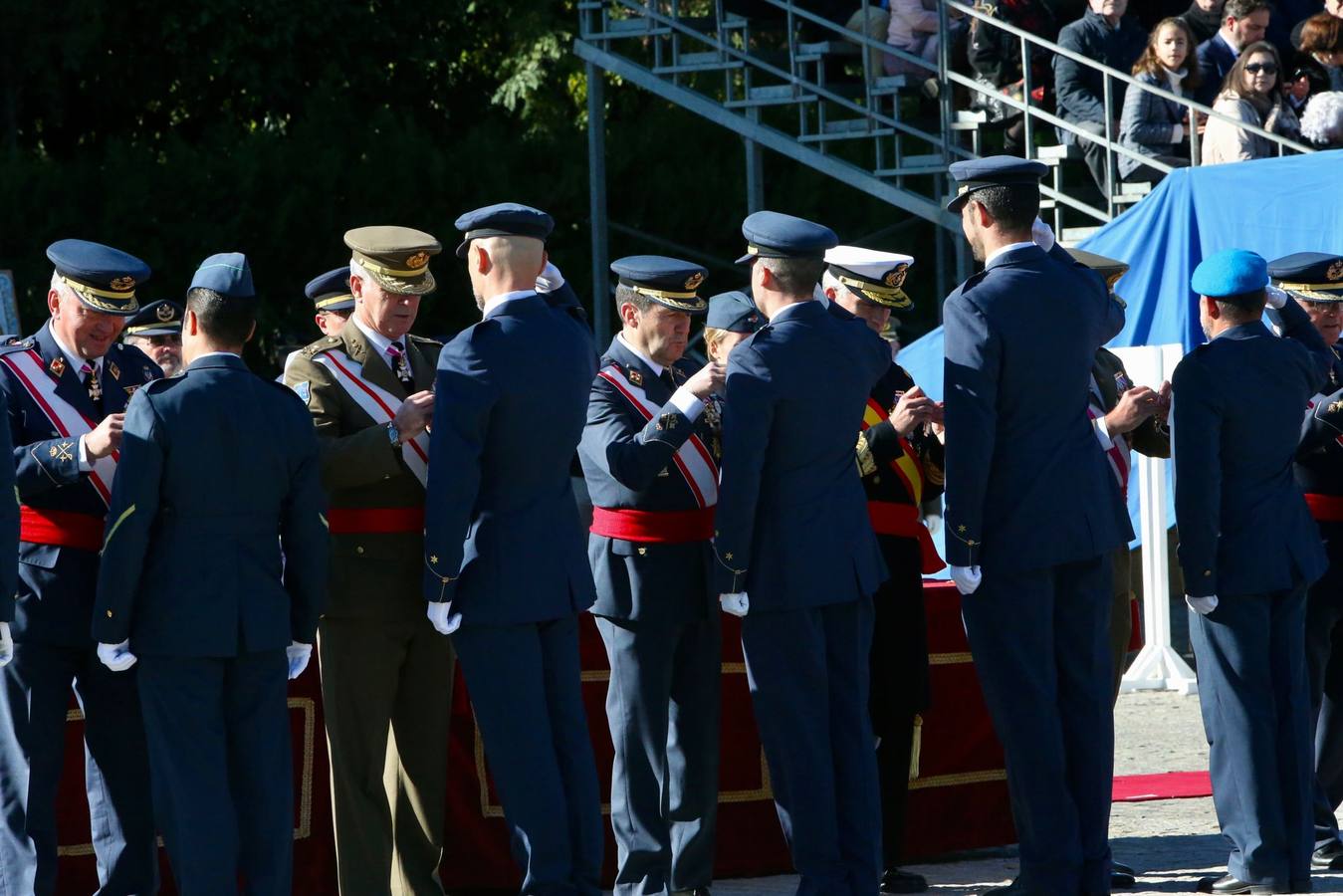 Un momento del acto militar celebrado este martes en el Acuartelamiento Aéreo de Tablada