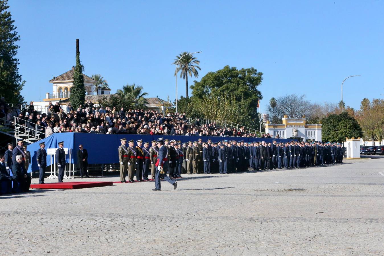 Un momento del acto militar celebrado este martes en el Acuartelamiento Aéreo de Tablada